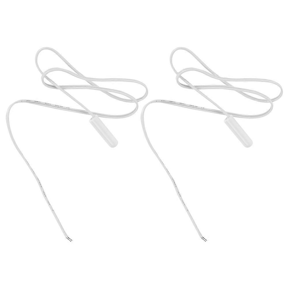 Commercial Refrigerator Temperature Sensor Probe Replacement 2Pcs White Set