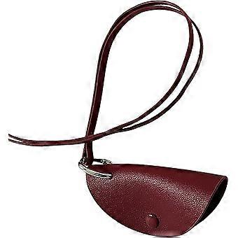 Colar estiloso em couro sintético para usar no pescoço, acessório feminino ideal para atividades ao ar livre e para guardar chaves.