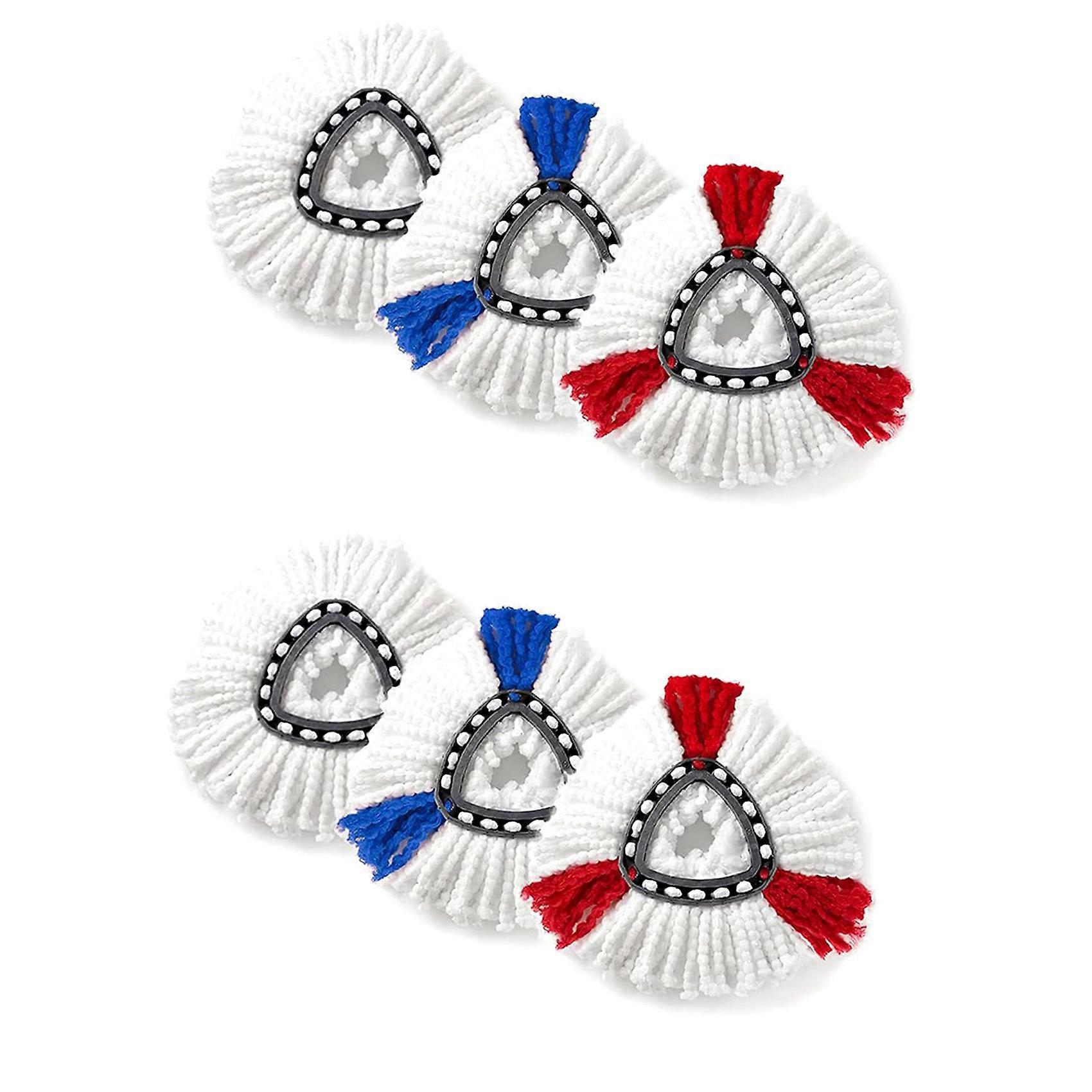 for Vileda O-Cedar Rotary Triangular Mop Head Accessories Triangular Cotton Yarn Head Mop Replacement Cloth (9 Pcs)