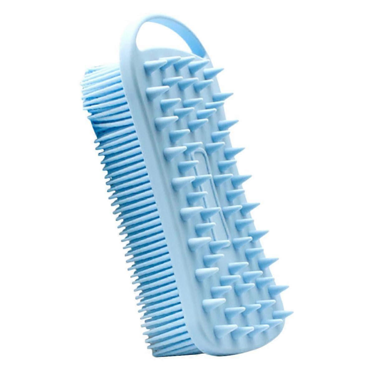 Scalp Massager Brush with Soft Silicone Bristles, AntiSlip Bath Scrubber with Hanging Hook