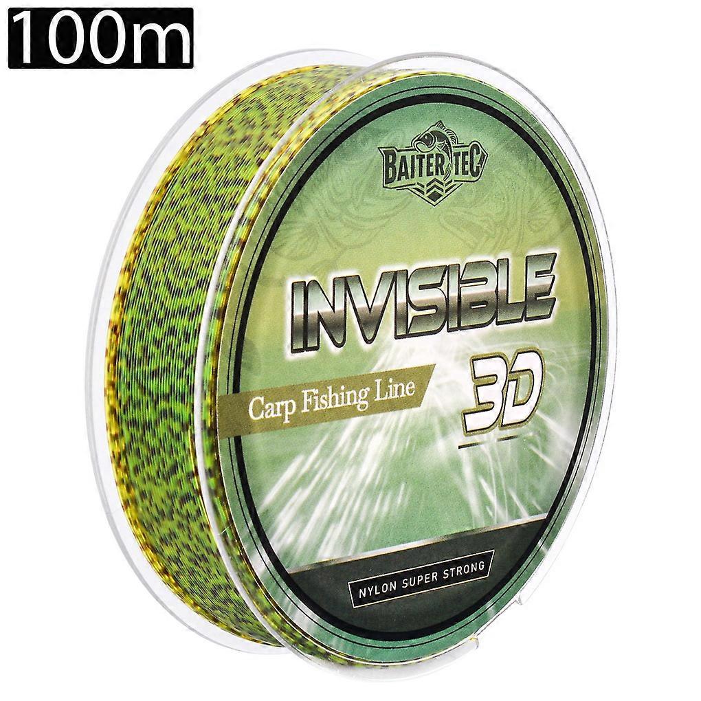 Ligne de p��che Invisible rev��tue de fluorocarbone, Monofilament bionique tachet�� en Nylon 100M 150M 200M, accessoires de p��che �� la carpe mo