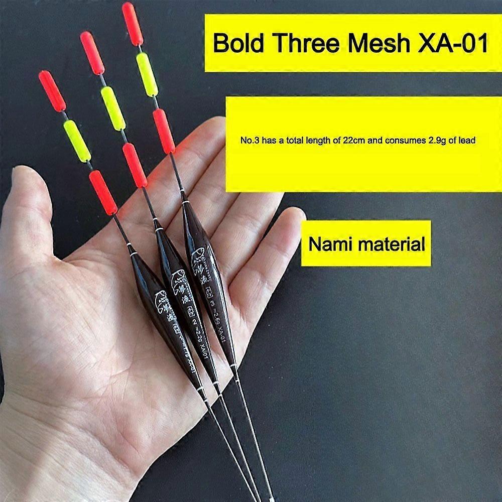 Durable Three-mesh Fishing Float Indicator Eye-catching Rock Fishing Floats Highly Sensitive Thick Tail Light Float Ice Fishing
