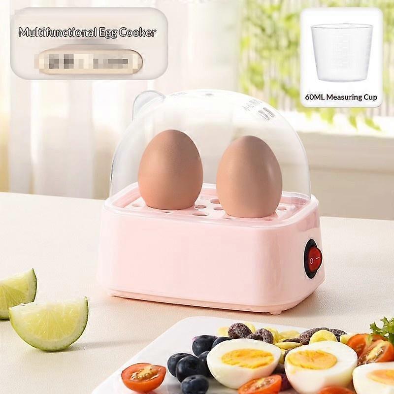 Electric Egg Boiler Automatic Cooker Rapid Egg Boiler Breakfast Machine Multi-Function Egg Cooker 2 Eggs Portable Food Steamer