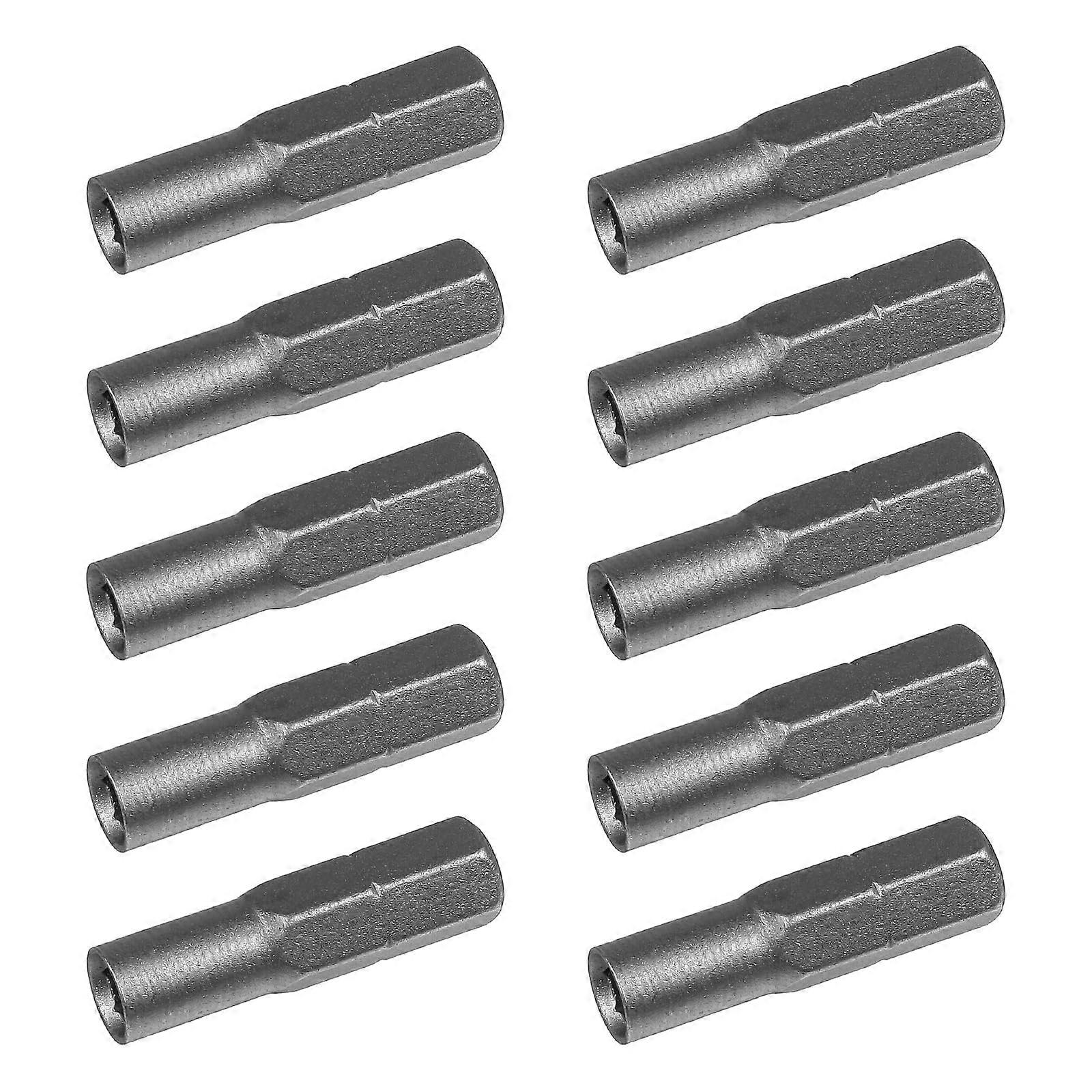 10 Pack 1/4 Inch Magnetic Screwdriver Bit Adapter Set, Alloy Steel Hex Socket Holders for Drill