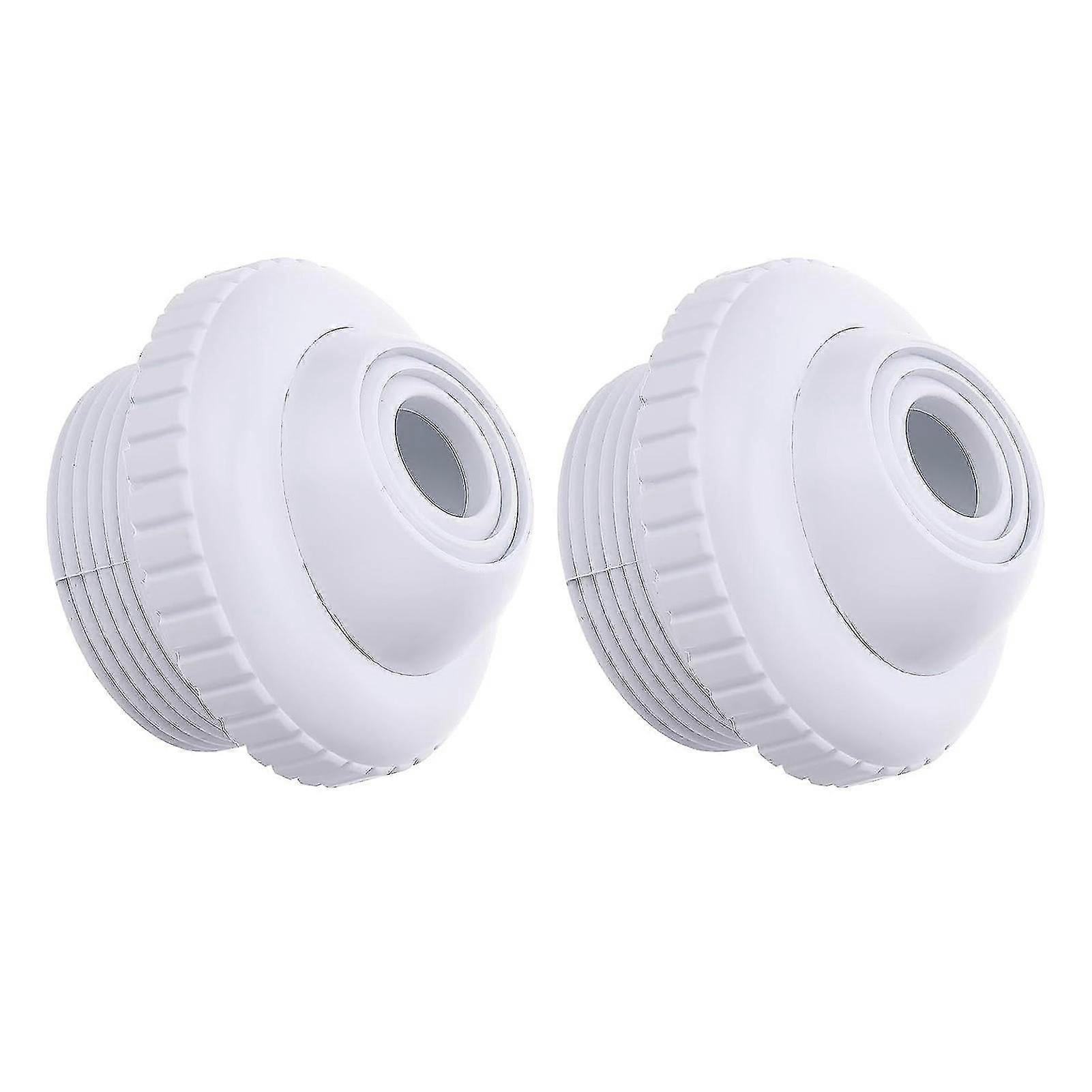 2pcs Adjustable Pool Jet Nozzles Directional Flow Eyeball Inlet Jet 1-1/2 Inch Thread Durable Plastic Spa Return Jet Fittings