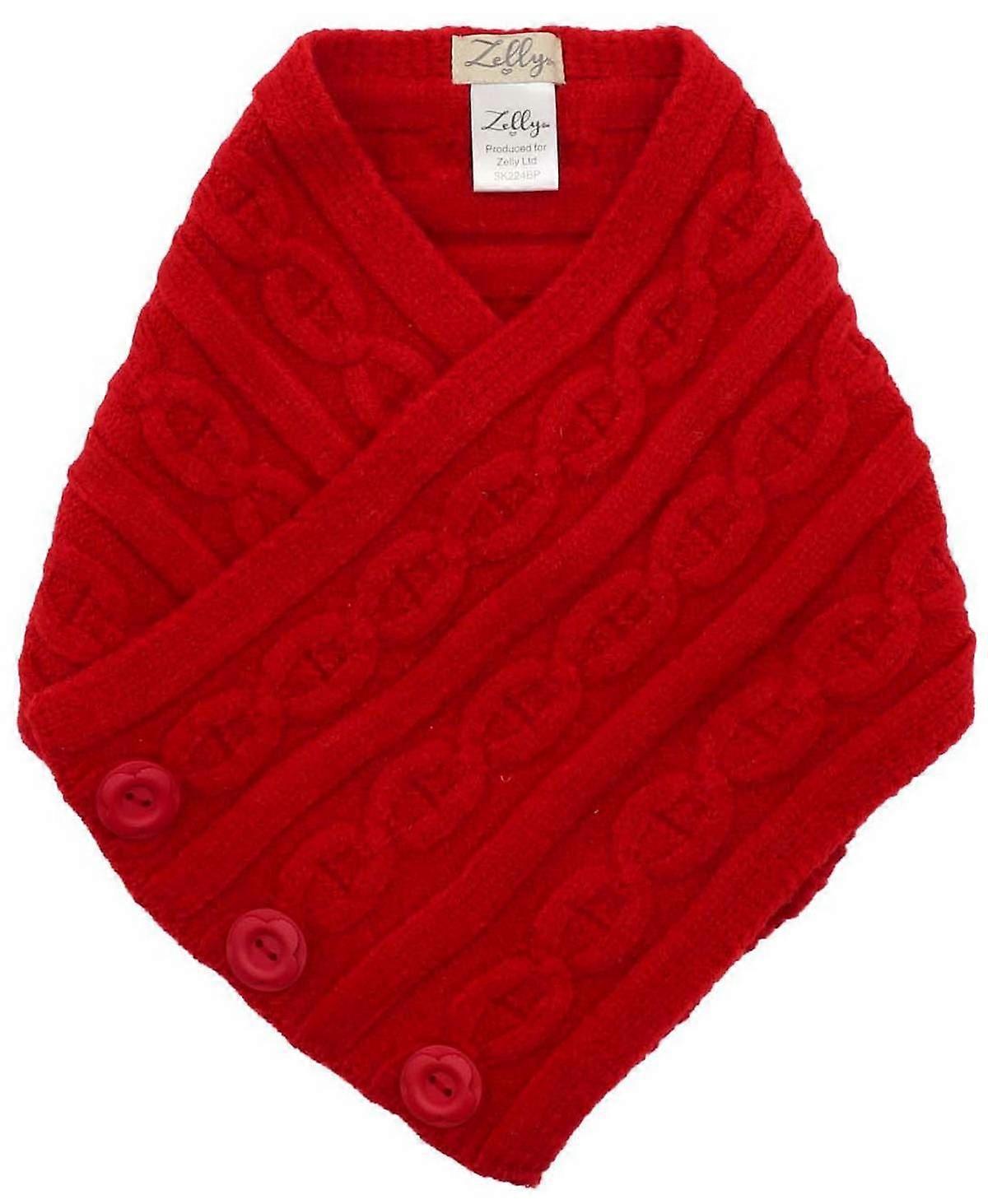 Zelly Button Tippet - Red