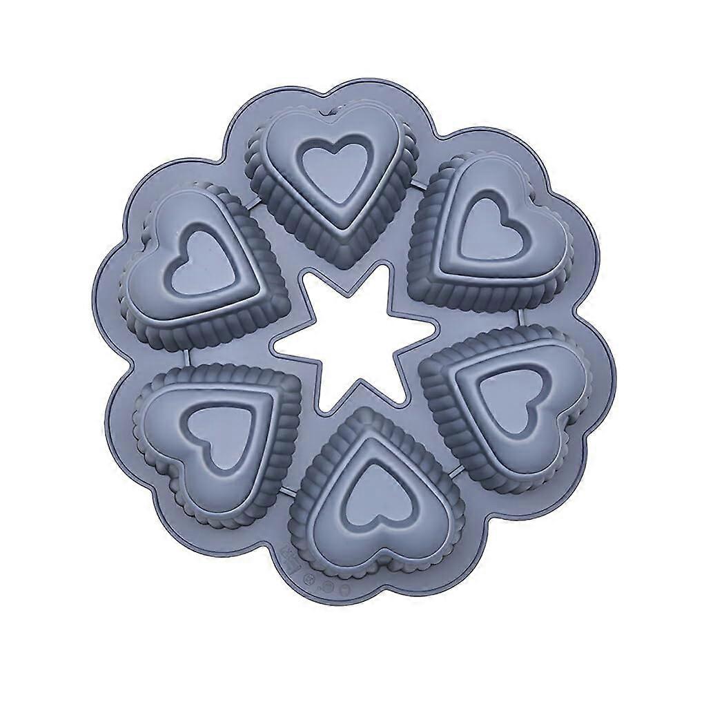 Silicone Cake Mold NonStick Baking Pan Easy Release Heat Resistant Reusable Pink Gray