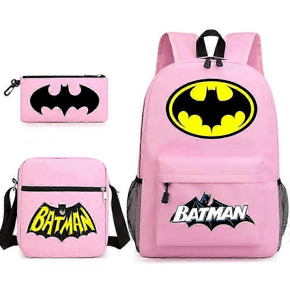 Batman School Bag Backpack Pencil Case Shoulder Bag Three-piece Set 25-26