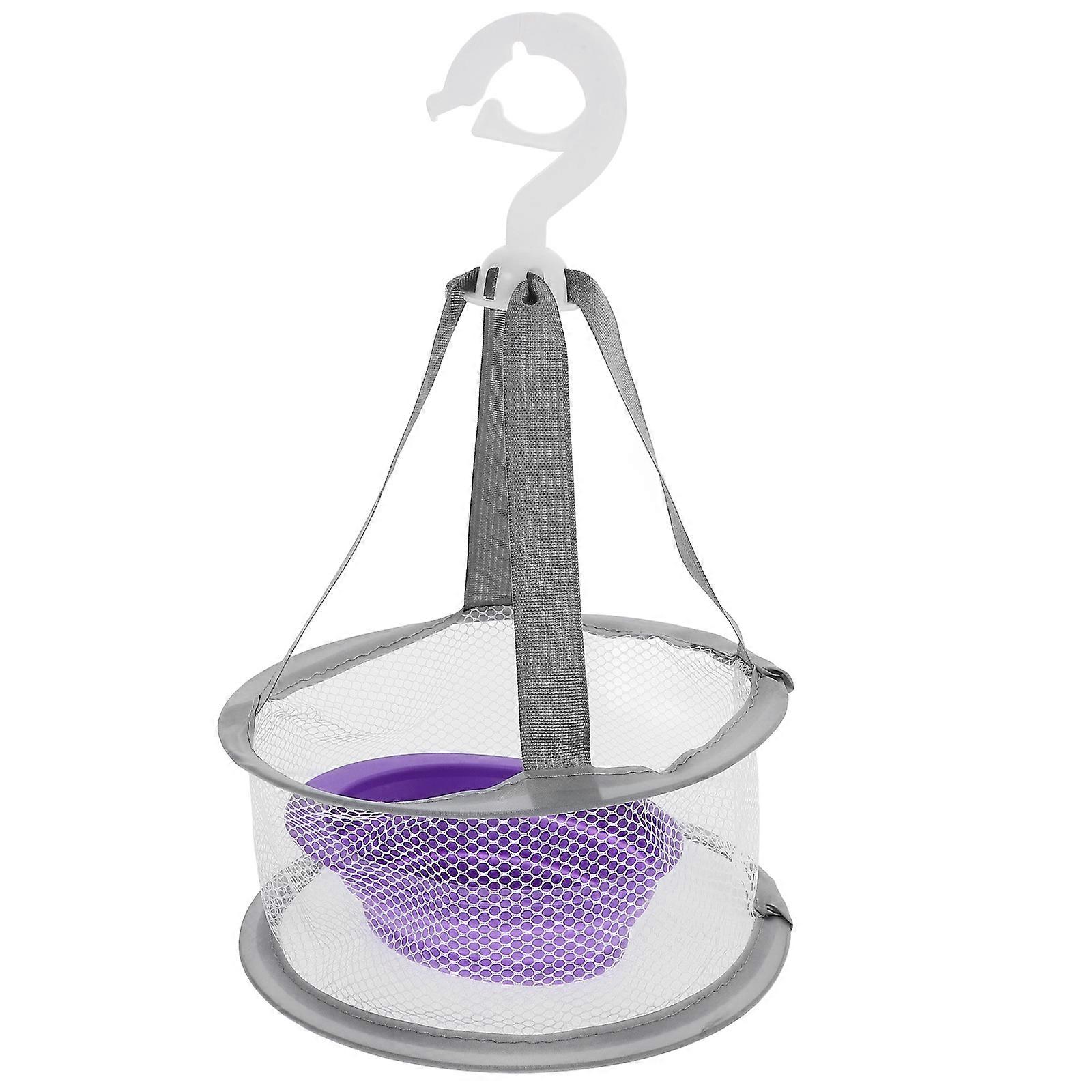 Makeup Brush Cleaning Tools Bowl for Makeup Brush Holder 5Sets Purple