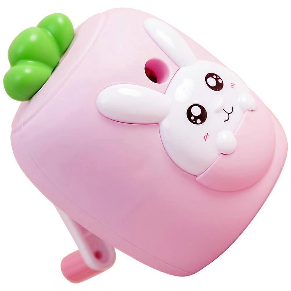 Pink Handheld Pencil Sharpener for Students Portable Use