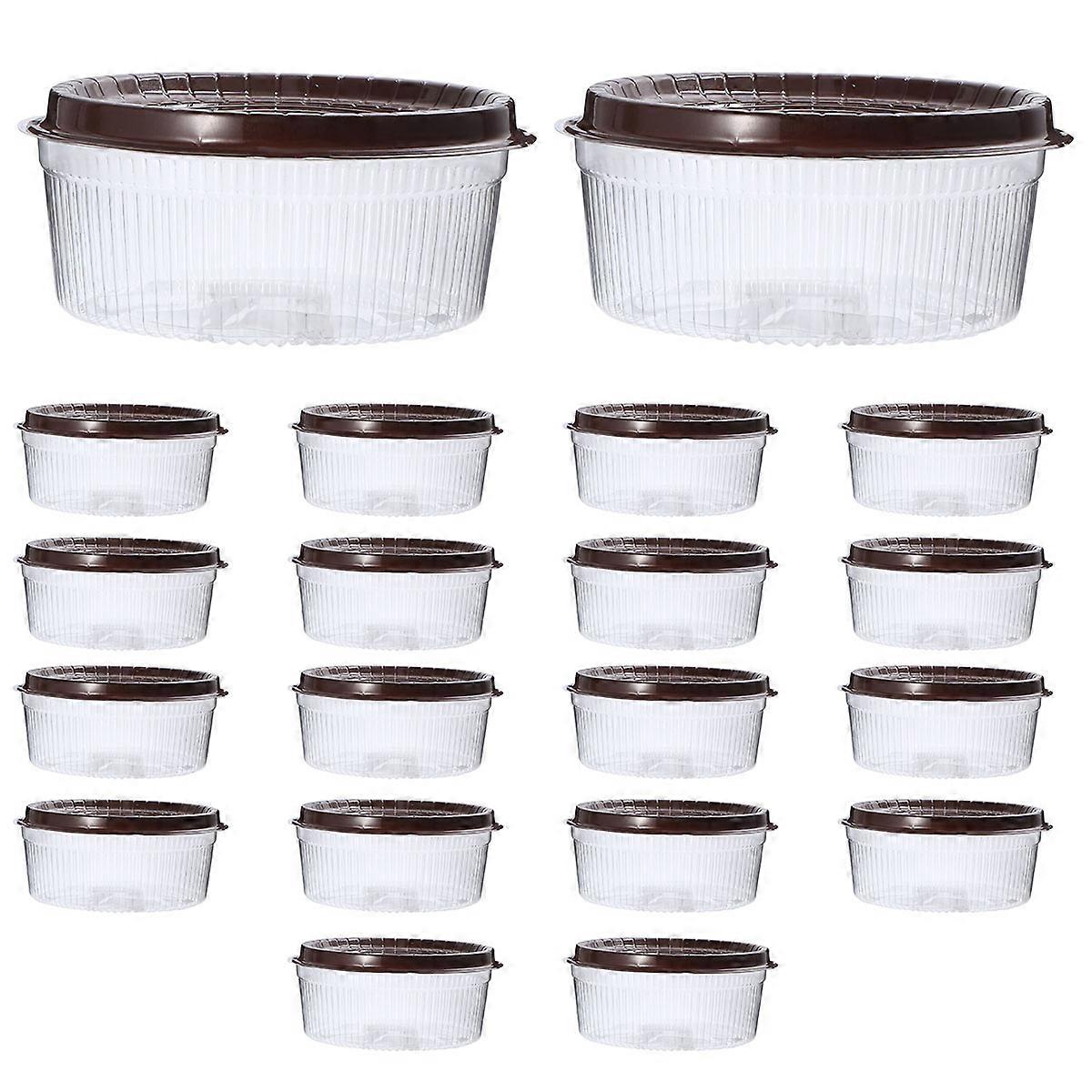 Plastic Cake Boxes for Storage 20Pcs Transparent Black Boxes