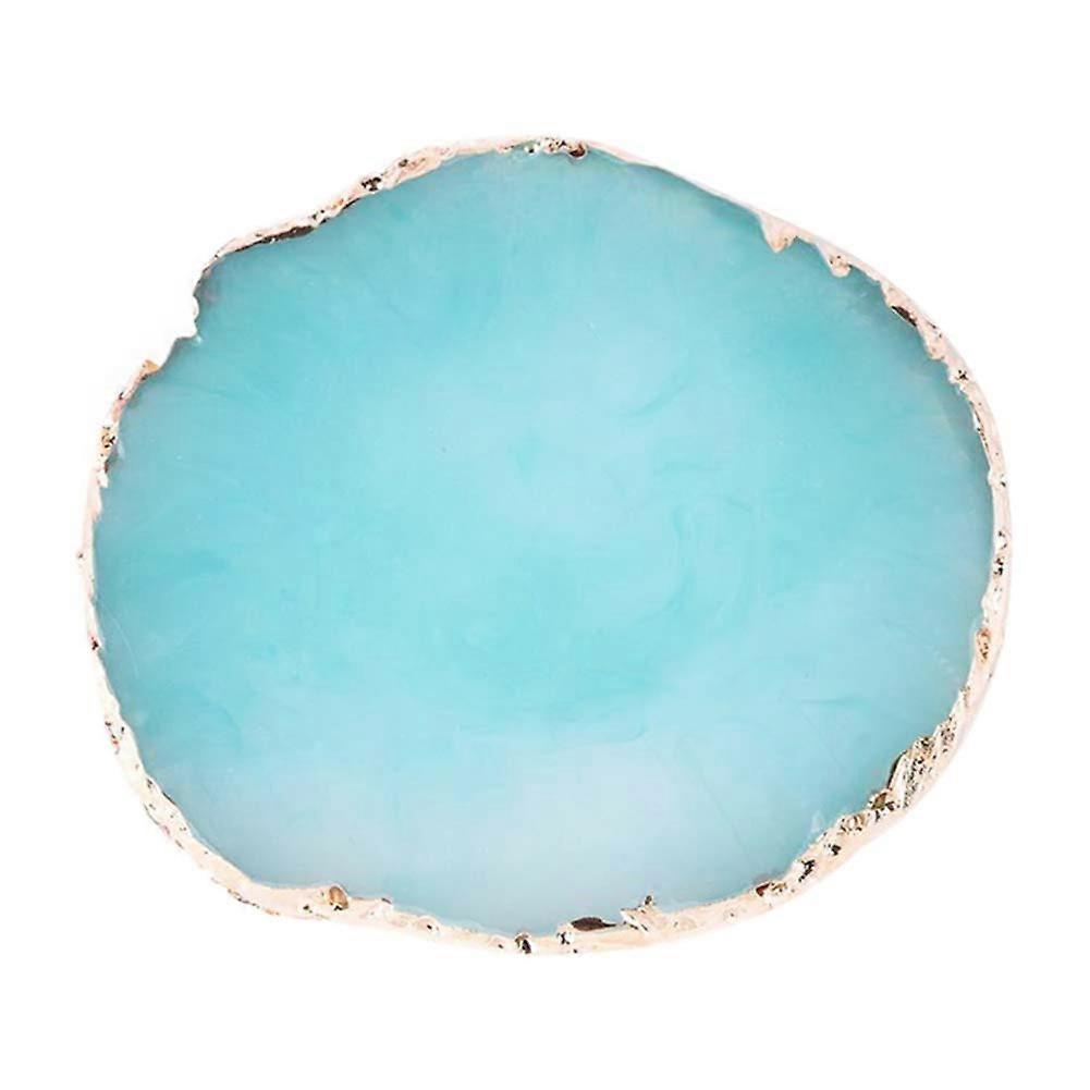 Nail Art Mixing Palette Resin Makeup Tray with Smooth Easy Clean Surface Multiuse  Blue