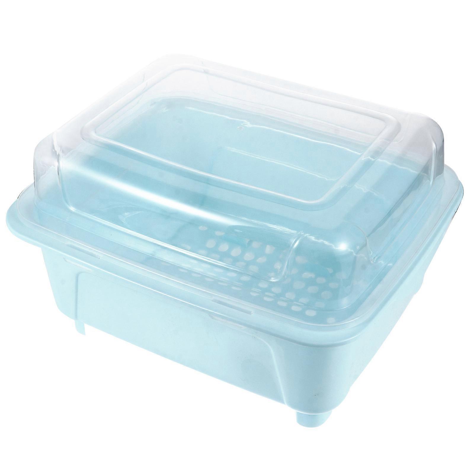 Kitchen Dish Box Organizer for Tableware Storage with Drain Rack