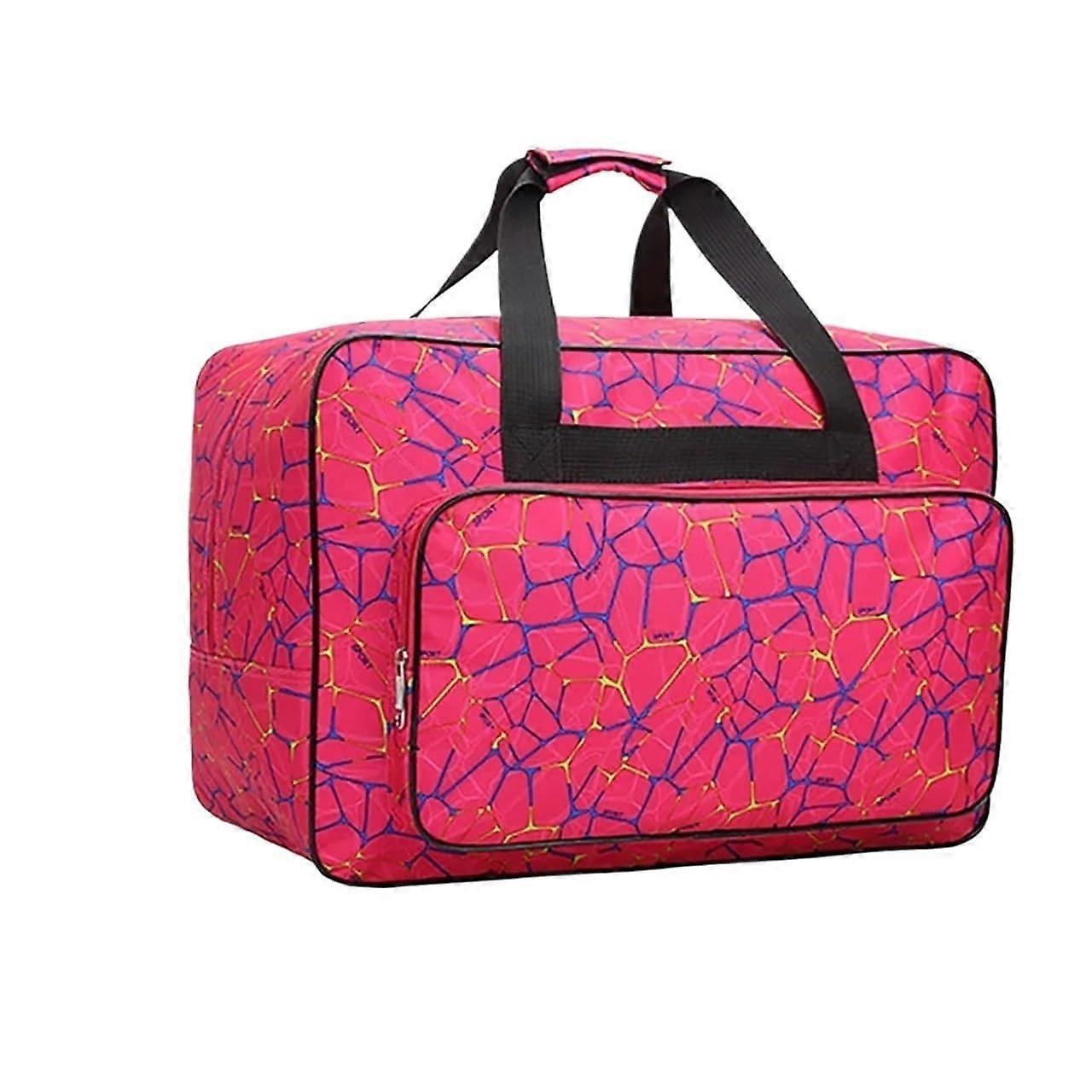 Large Capacity Sewing Machine Bag with Lightweight Storage and Protection, Rose Red, Large Size