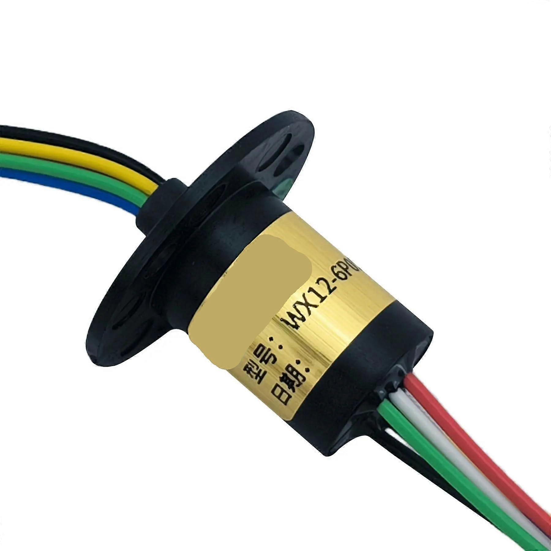 6 Channel Slip Ring 5A Compact 12.4mm OD Rotary Electrical Connector for Rotating Equipment