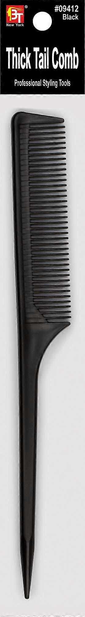 Black Rat Tail Comb with Precise Sectioning Tail and Smooth Fine Teeth for Professional Hairstyling