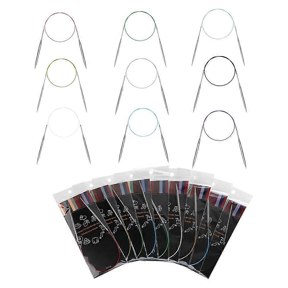 9Pcs Circular Knitting Needles Set, 9 Sizes for Beginners, Knitters