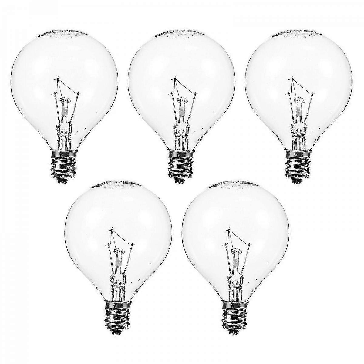 5PCS E12 Fragrance Wax Diffuser Lamp 25W Dimmable Globe Clear Light Bulb p