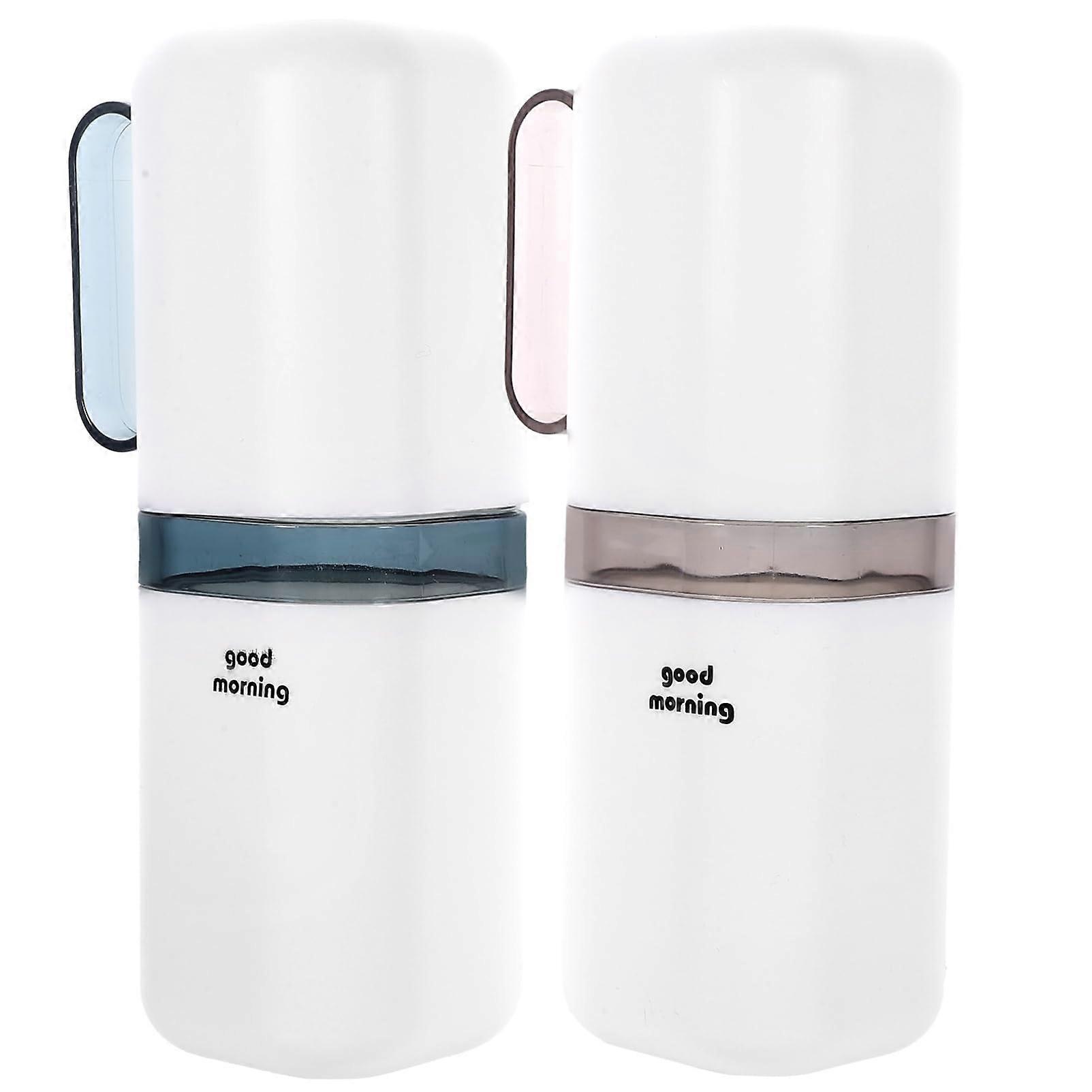 Travel Toothbrush Case 2pcs Compact 2 in 1 Holder for Toothbrush and Toothpaste Storage