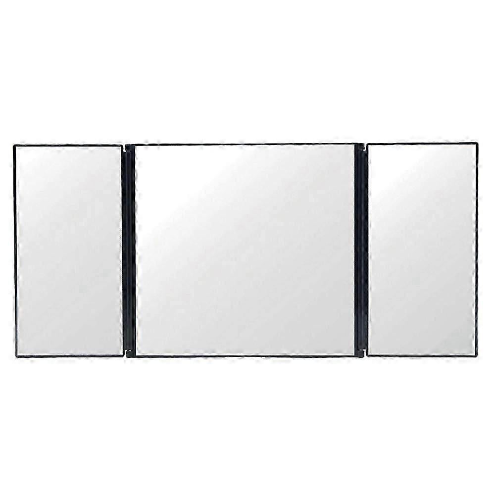 Car 3 Sections Folding Vanity Mirror Adjustable Car Sunshade Mirror