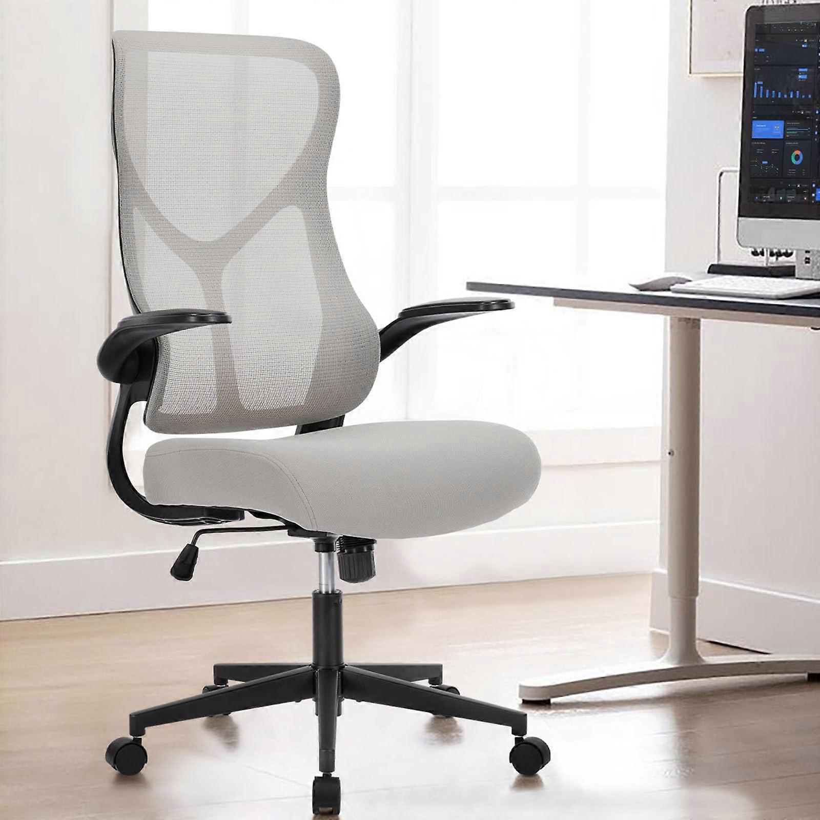 Ergonomic Executive Office Chair with Lumbar Support, Adjustable Headrest and 3D Armrests, Gray
