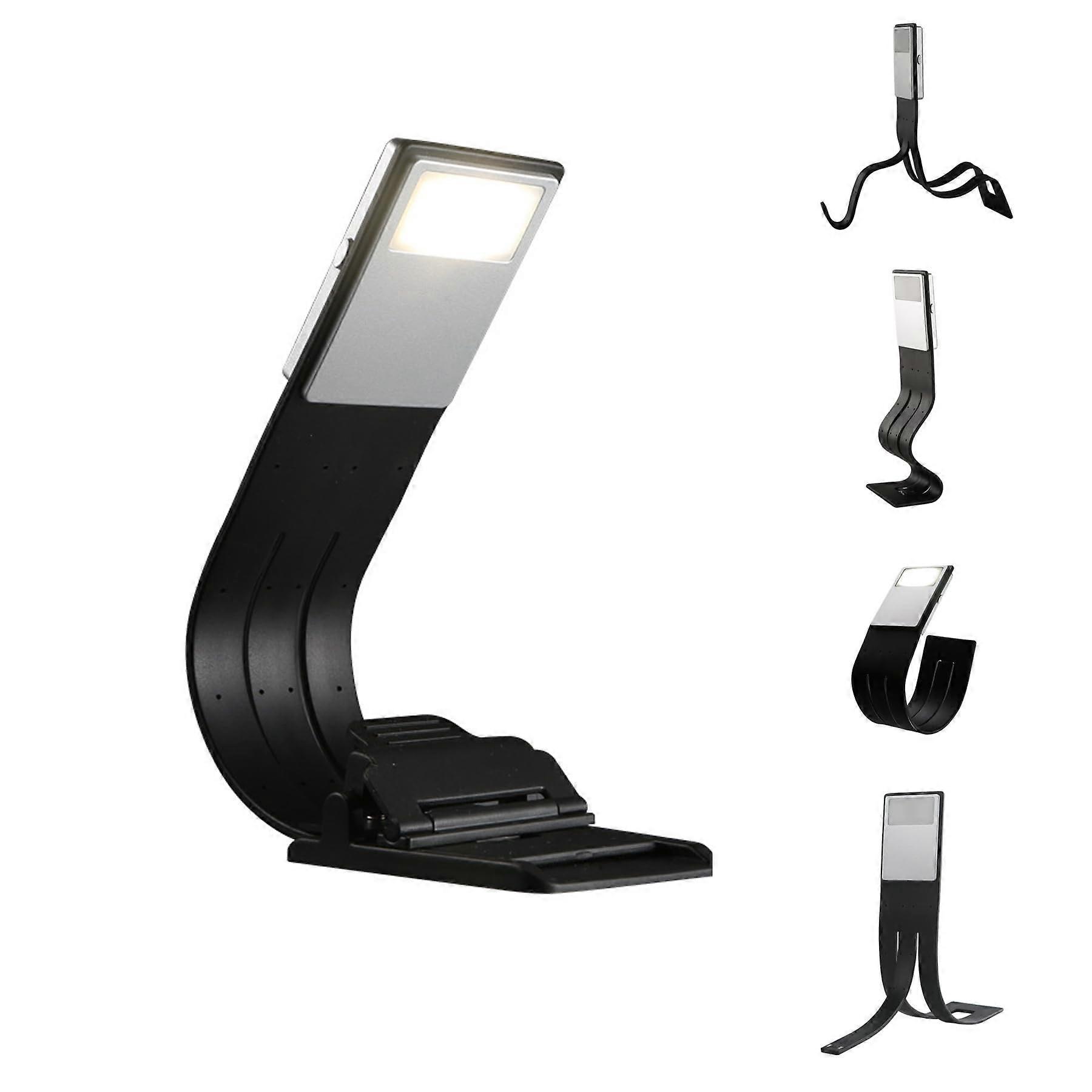 TriColor Temperature Book Light ClipOn Dimmable LED Reading Light Rechargeable Foldable Design