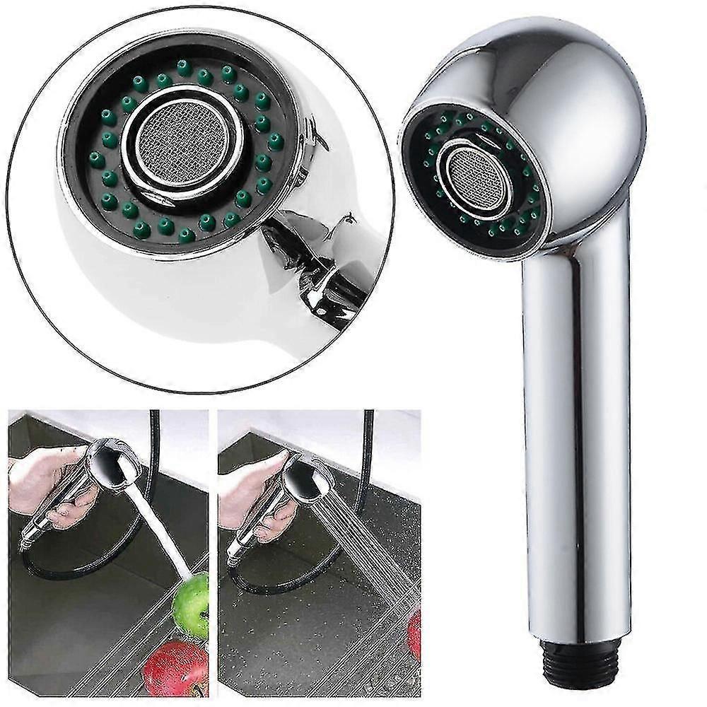 Replacement 2 Functions Pull Out Spray Shower Head Handheld Kitchen Mixer Tap Splash Proof
