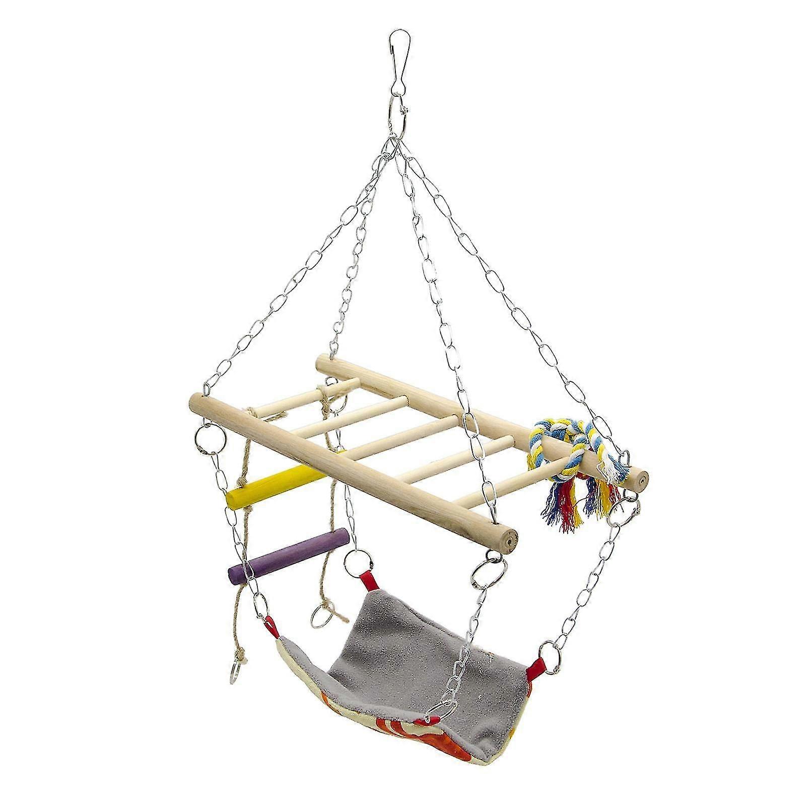 Parrot Hammock Perch Bridge for Macaw Canary Budgie