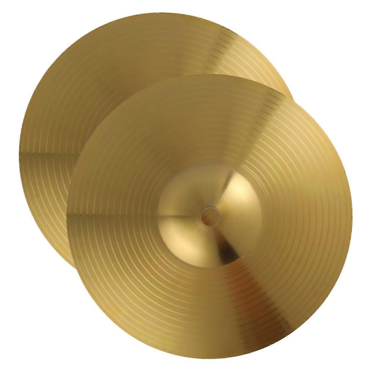 2pcs Drum Crash Cymbal Set, Lightweight Durable Metal for Jazz Drum Practice