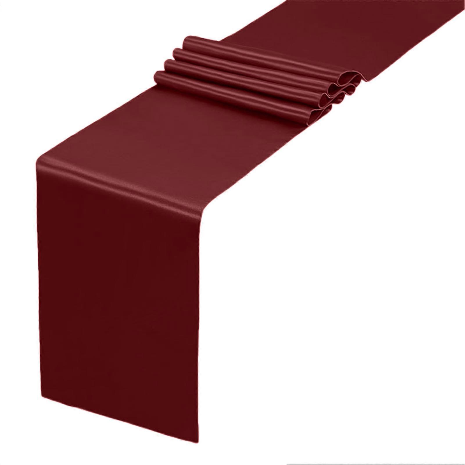 Satin Table Runner 108 x 12 Inch Wrinkle-Free Table Runner Solid Color Table Runner for Wedding