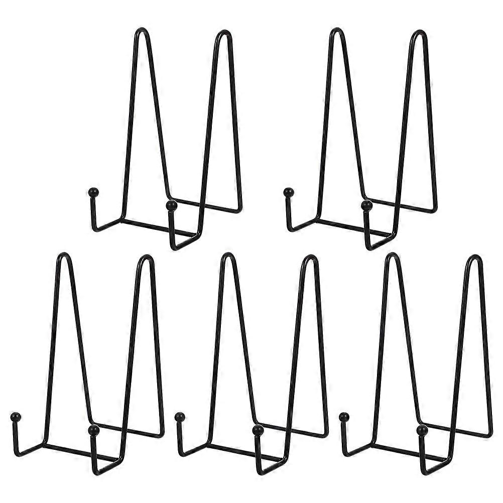 Picture Stand Display Iron Black for Office Use with Stable Bottom Design 5Pcs
