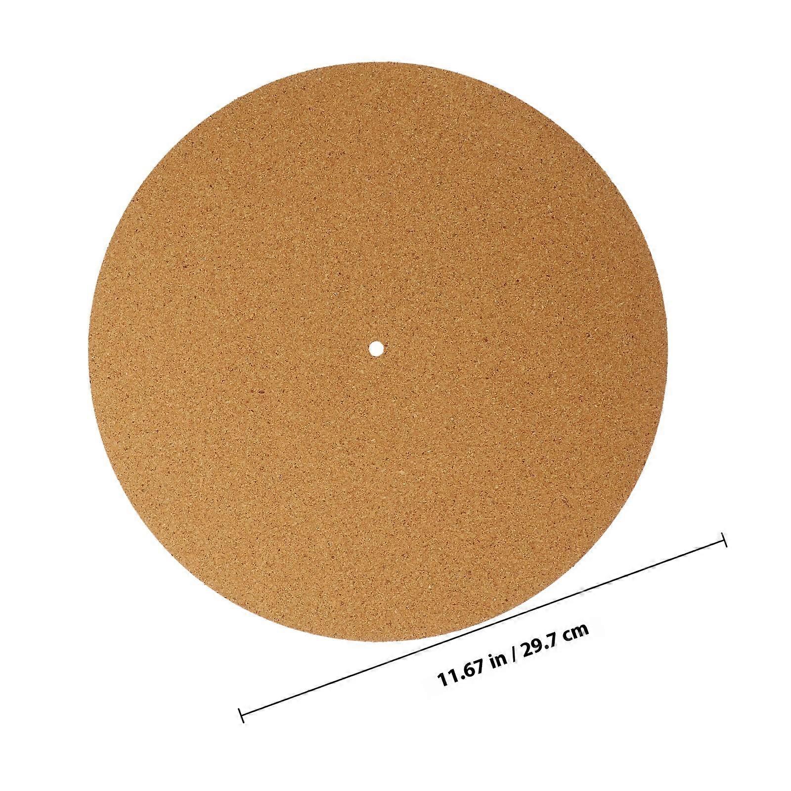 Cork Vinyl Record Protective Mat for Turntable Function 2Pcs Pack