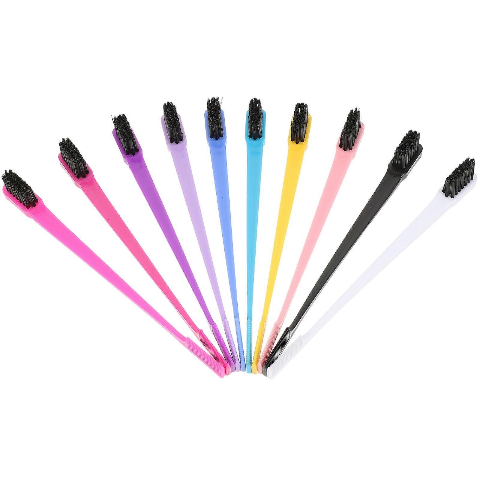 Brow Brush Eyebrow Comb for Grooming with 10Pcs Assorted Colors
