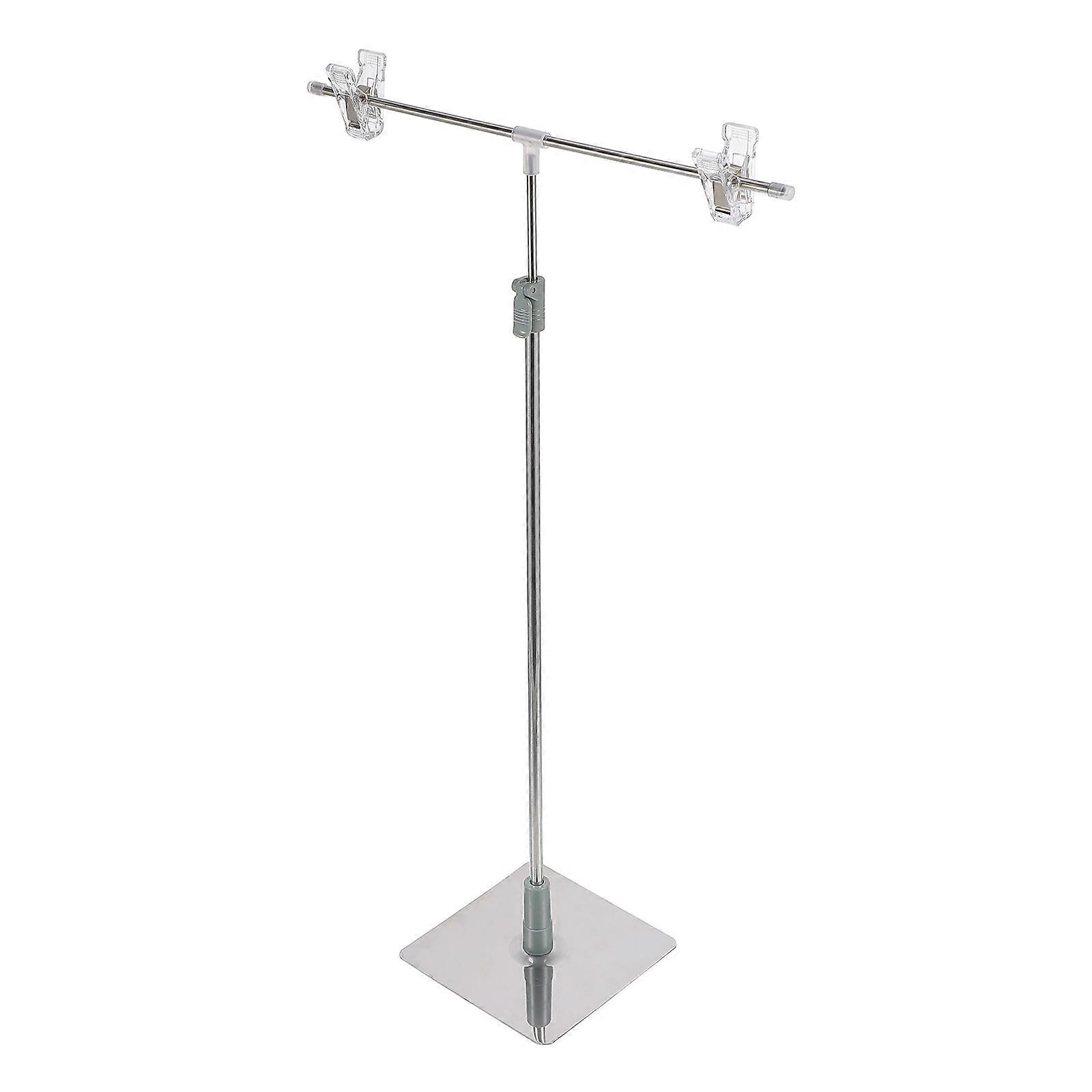 Sign Stand Adjustable Stainless Steel T-Shaped Poster Rack 2Sets