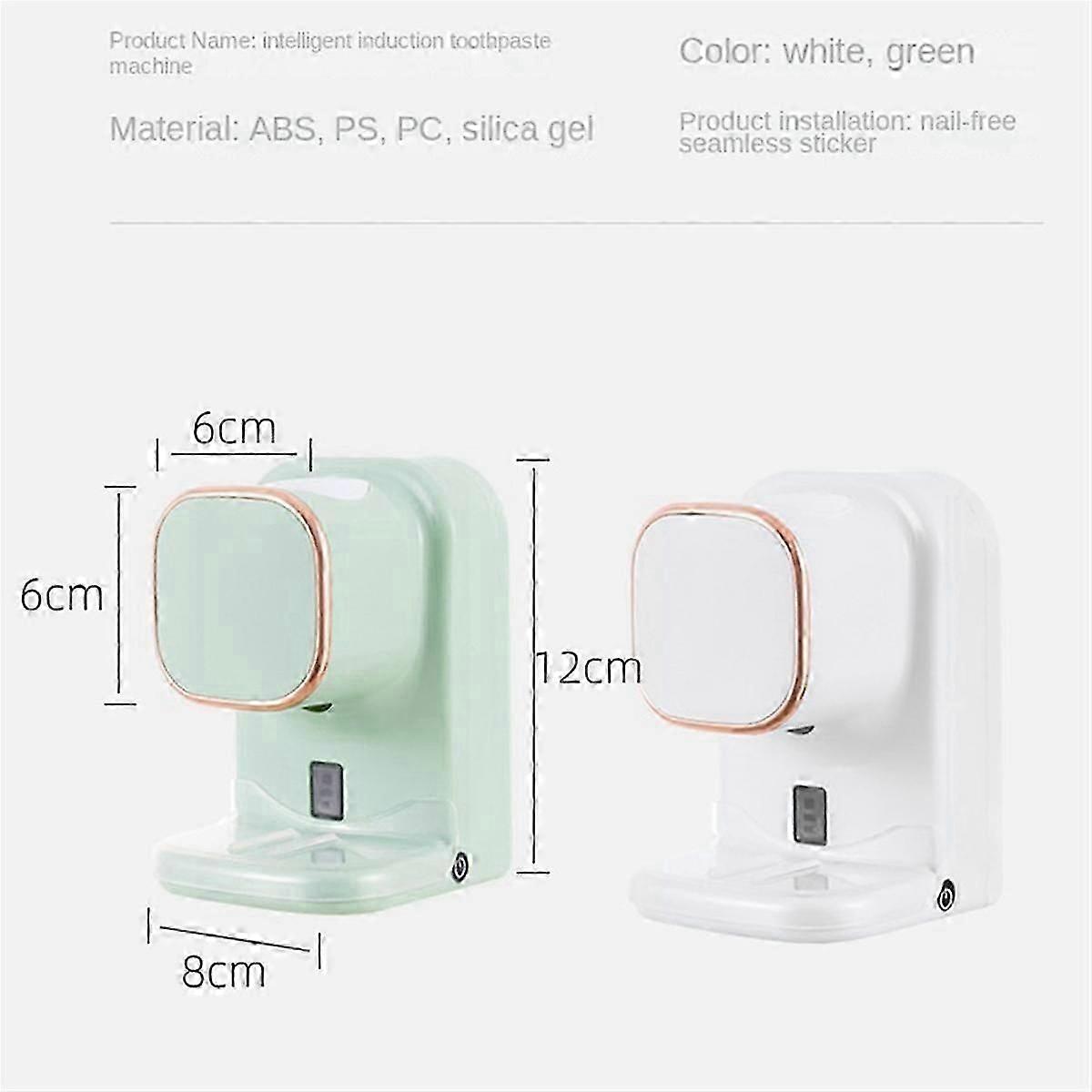 Electric Toothpaste Dispenser with Sensor, Wall-Mounted Bathroom Pump