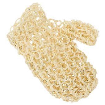 Exfoliating Mitts Beige Wash Gloves for Washing Use with Sisal Hemp and Enhanced Grip Control