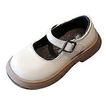 Sapatos Oxford de plataforma estilo Mary Jane para meninas, ideais para uniforme escolar, festas e para crianças pequenas/adolescentes, na cor branca, tamanhos 8-9.