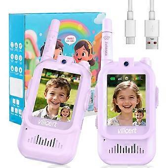 Video-Walkie-Talkies für Mädchen von 3 bis 12 Jahren, Weihnachtsgeschenke und Mitbringsel für Mädchen, Walkie-Talkie-Spielzeugset mit großer Reichweite, Geburtstagsgeschenk
