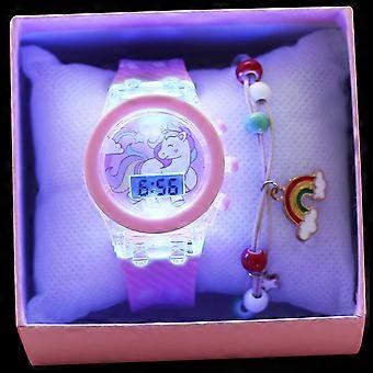 Kids Watch Electric Silicone Watch for 4Sets with Wear-Resistant Wrist Design