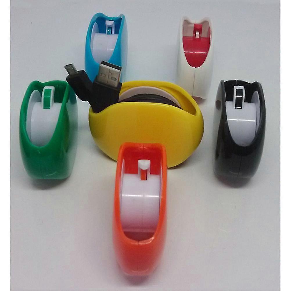 Automatic Roll Earphone Box Cable Organizer for Data Cable Organizer (Yellow)