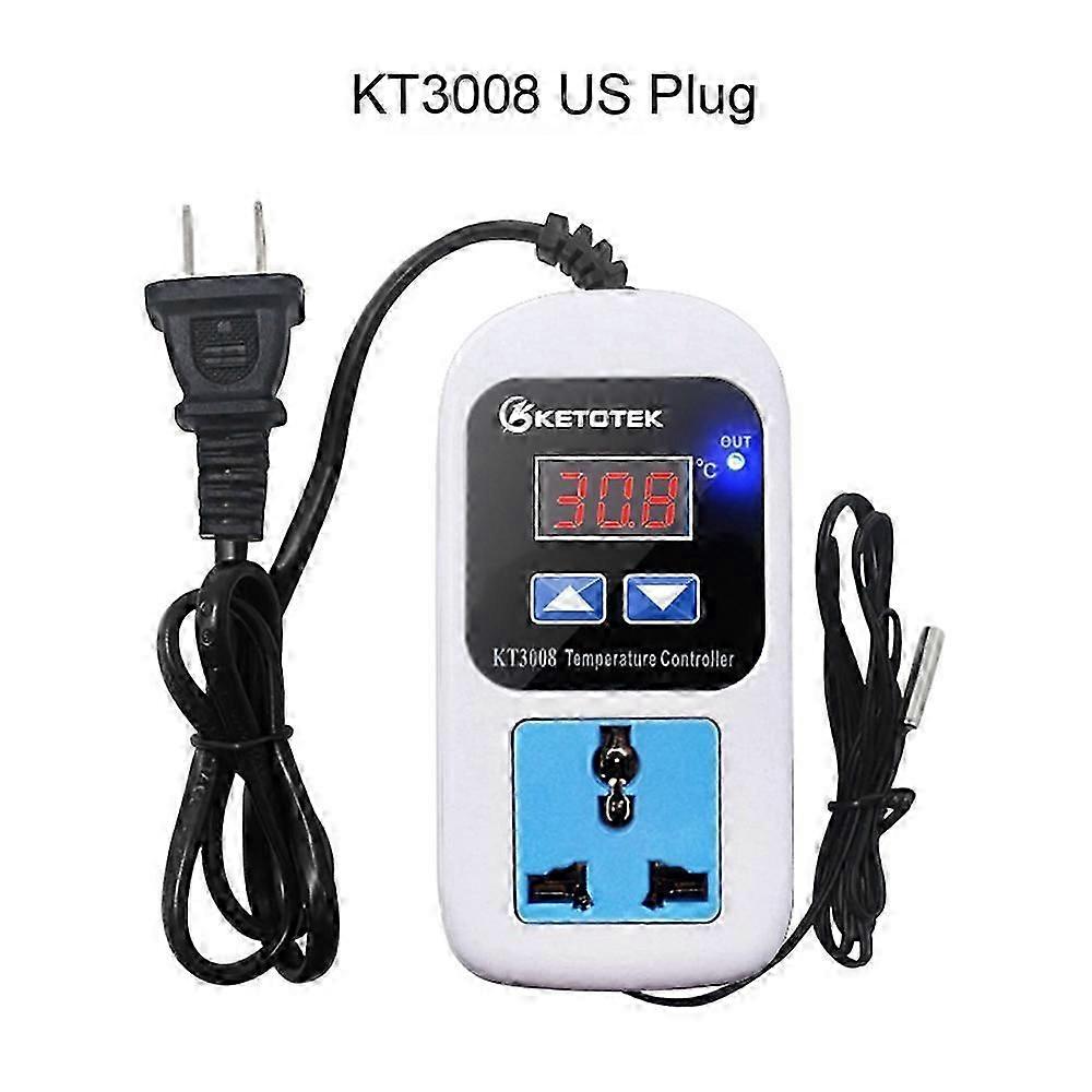 Digital Thermostat AC 110-220V Temperature Controller Regulator Microcomputer Socket Outlets And Switches -50~110C With Sensor