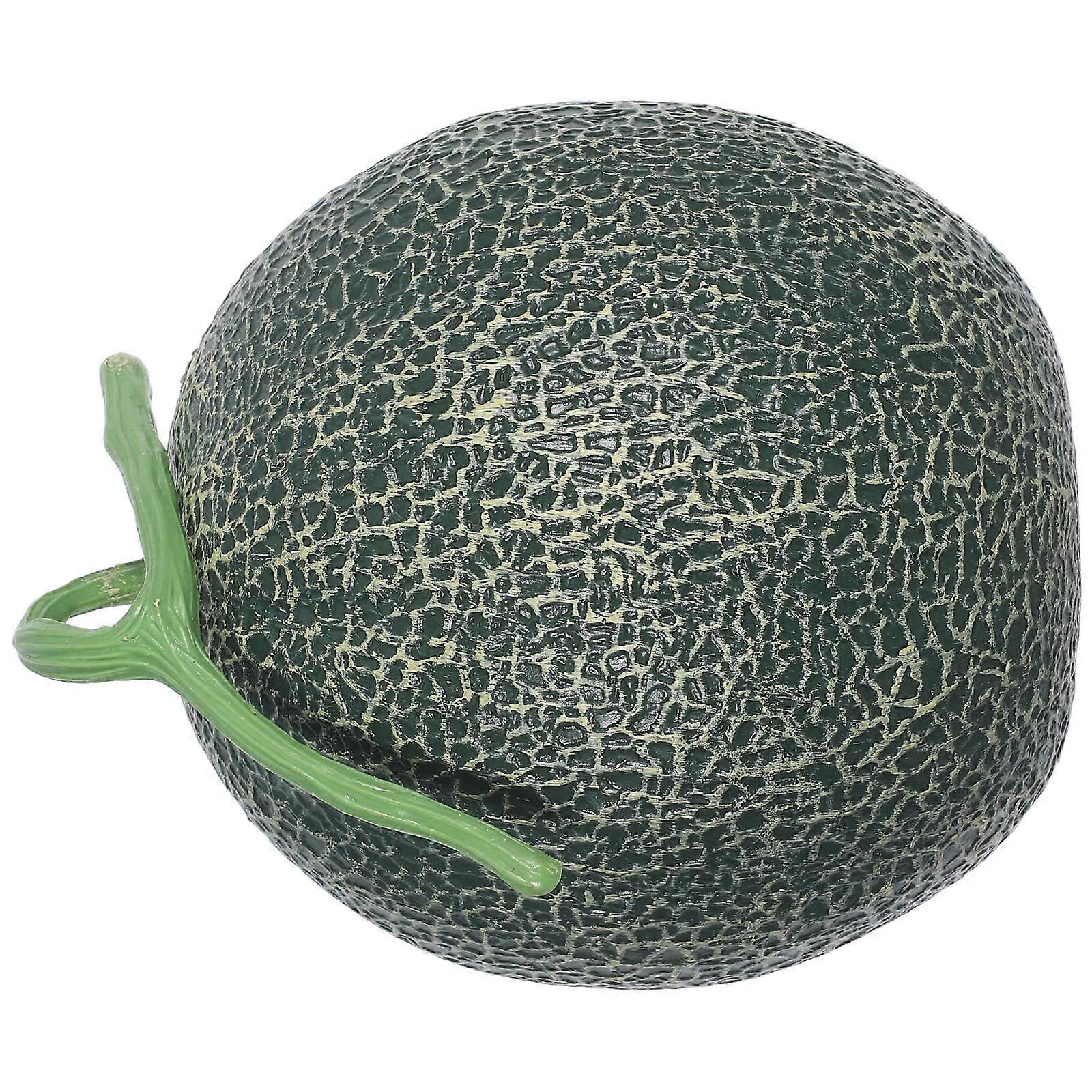 2Pcs Artificial Cantaloupe Simulation Fruit Model for Decor Plastic