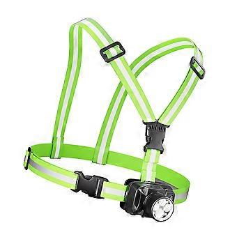 Reflective Safety Running Vest Having 6 Light Modes And IPX4 Water Protection For Night Workouts Multicolor