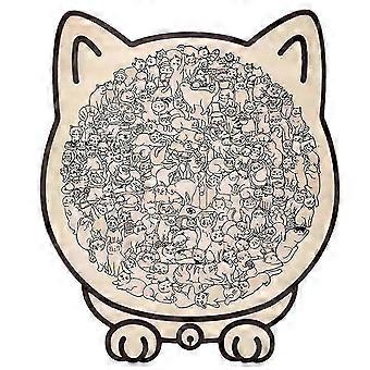 ​​135-Piece Cat Shaped Wooden Jigsaw Puzzle, Cat Outline Design Puzzles for Home Decor & Cat Lovers Gift​​,dbIAOS