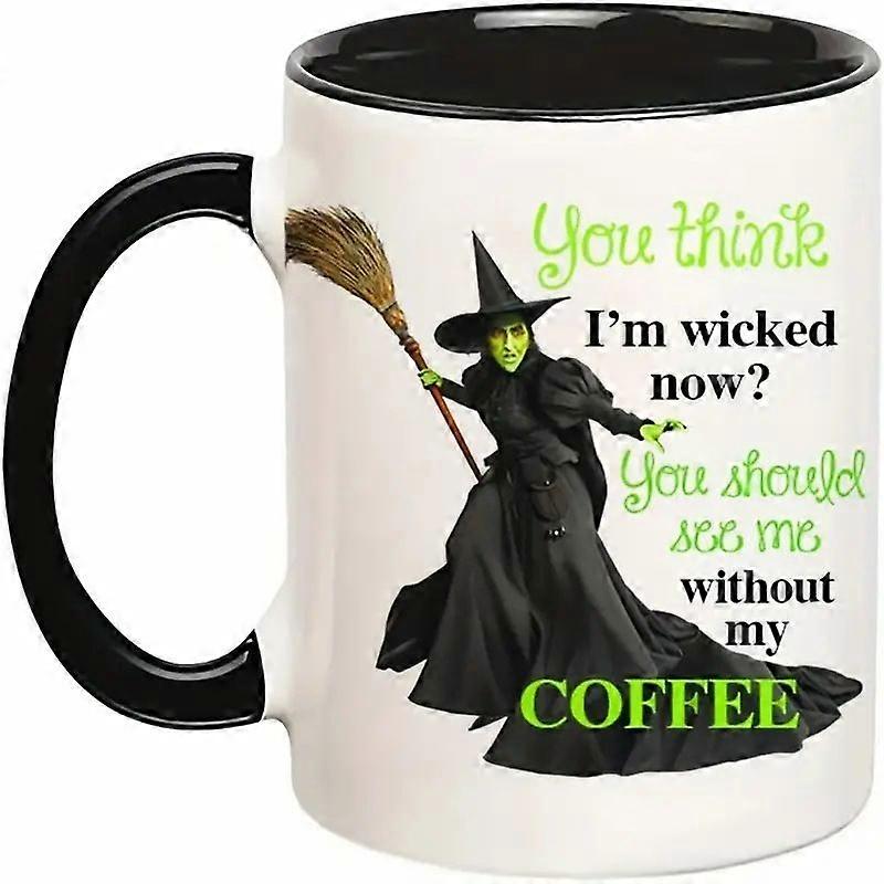 Funny Wicked Without Coffee Printed Ceramic Mug 350ml