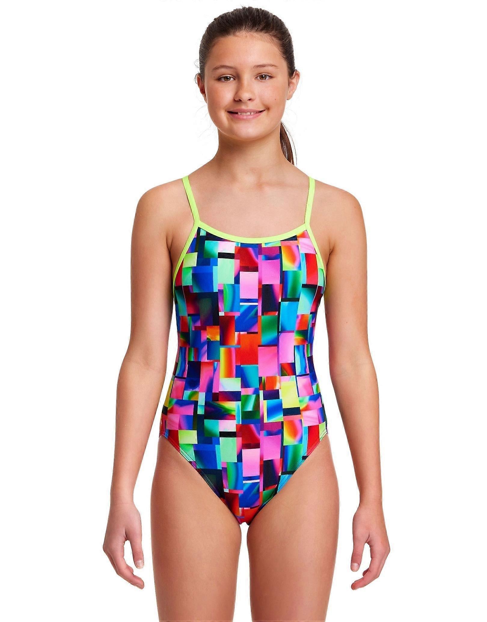 Funkita Jenter Patch Paneler Enkelt Stropp Badedrakt