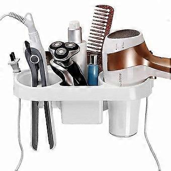 Wall Mounted Hair Dryer Holder - Adhesive Bathroom Organizer for Hair Tools, No Drilling Required