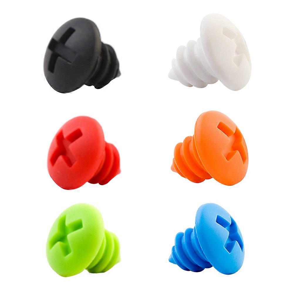 Silicone Screw Shape for Use 6Pcs Assorted Color