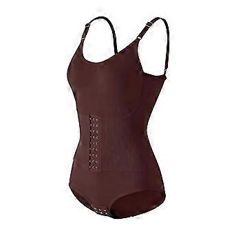 Womens Invisible Waist Trainer Shapewear Bodysuit Invisible Under Clothing Adjustable Straps Abdominal Support Underwear brown