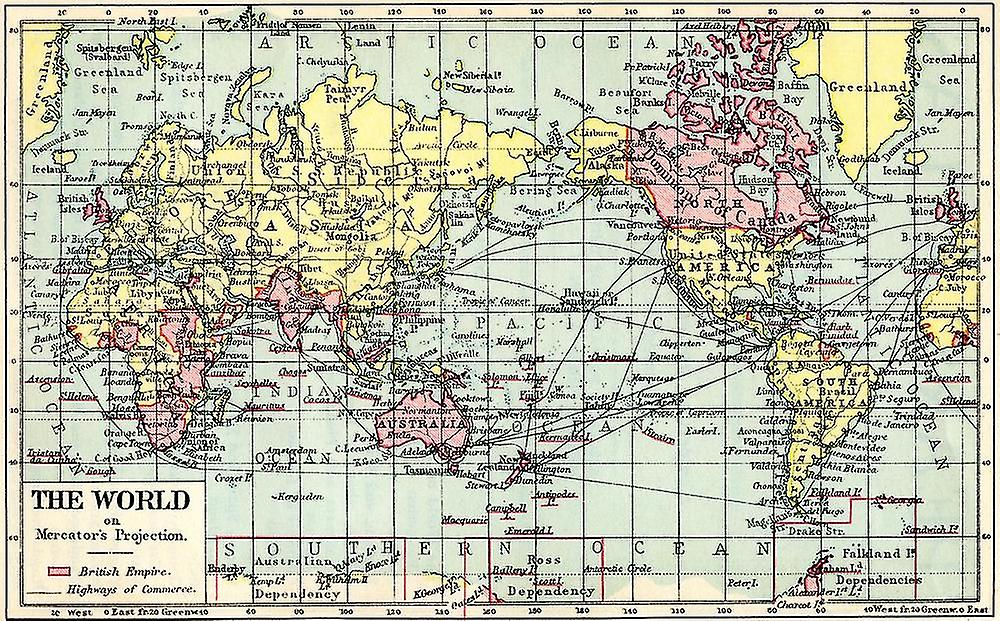 A 1930 S Map Of The World On Mercator S Projection The British Empire 24997615 Max 